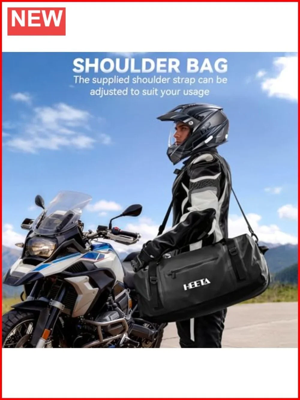 50L Heavy-Duty PVC Motorcycle Waterproof Dry Bag Duffel Travel
